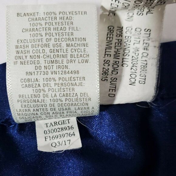 Cloud Island Whale Lovey Security Blanket Anchors - Picture 8 of 8